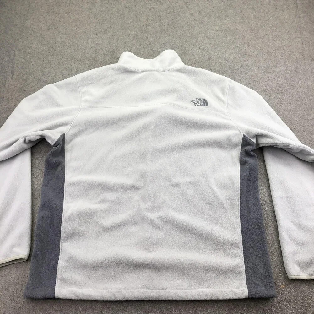 The North Face Jacket Mens XL Gray Fleece Full Zip Colorblock Hiking Outdoor